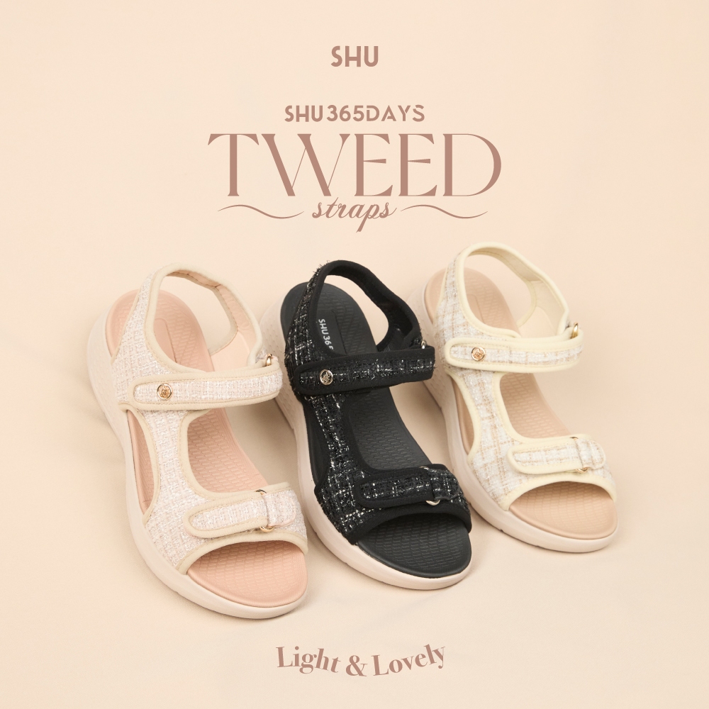 SHU 365DAYS 2" TWEED STRAPS รองเท้า