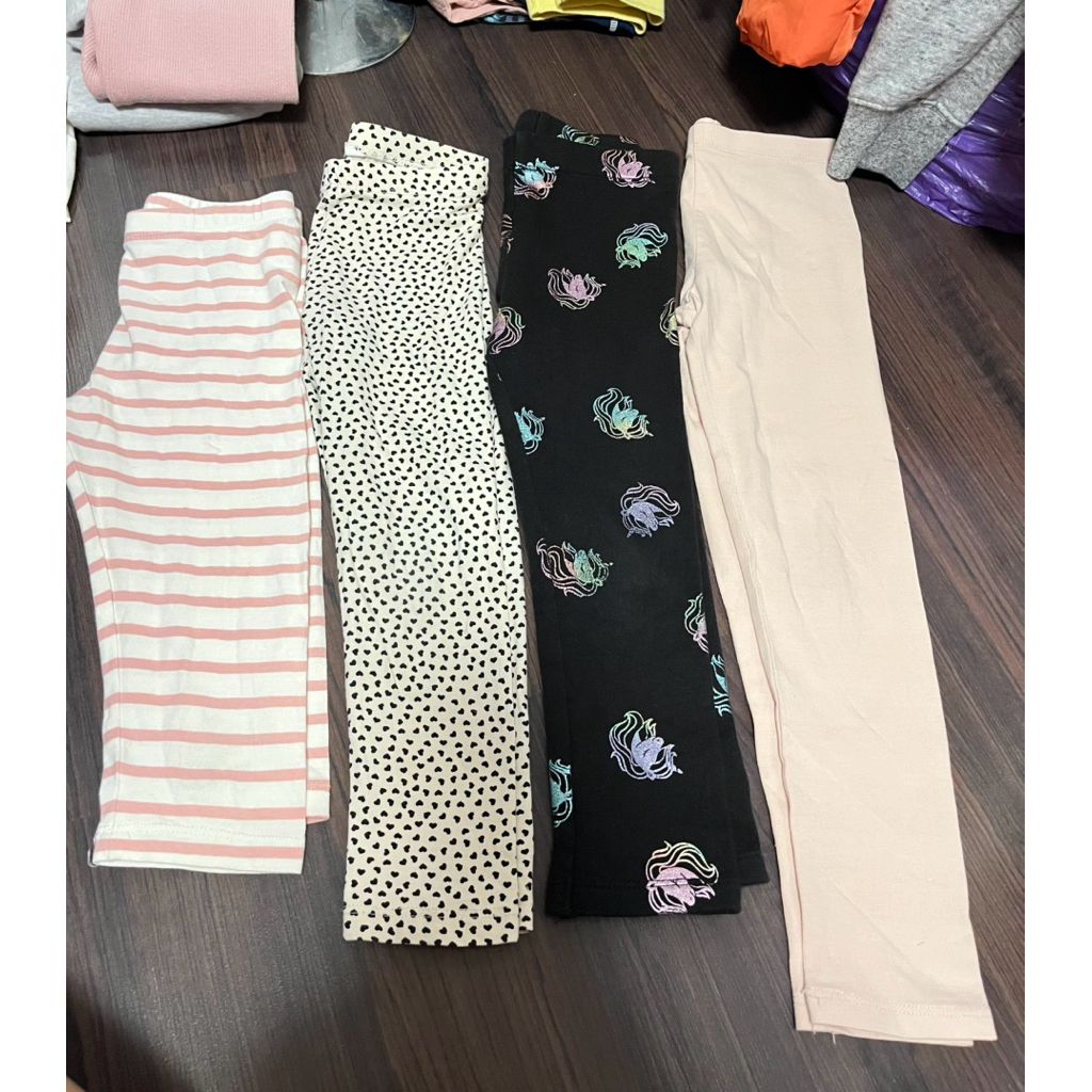 H&M brand Z.2-3 y /3-4 y /4-5 y เลคกิ้ง ลูกสาว  👧 สวย สภาพดี เหมา 4 ตัว