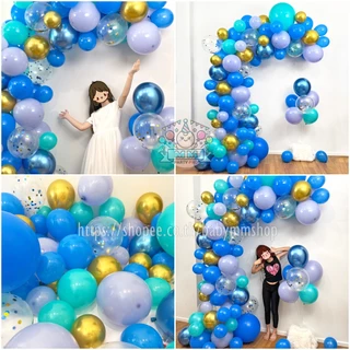 ชุดลูกโป่งคละขนาด เซตทำซุ้มลูกโป่งชุดใหญ่ ซุ้มลูกโป่งมุก ลูกโป่งเมทัลลิค ลูกโป่งยาง วาเลนไทน์ ตรุษจีน (Balloon Arch)