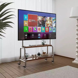 ขาตั้งทีวีสแตนเลสแบบเคลื่อนย้ายได้ ขนาด 43-75 นิ้ว พร้อมล้อ …
