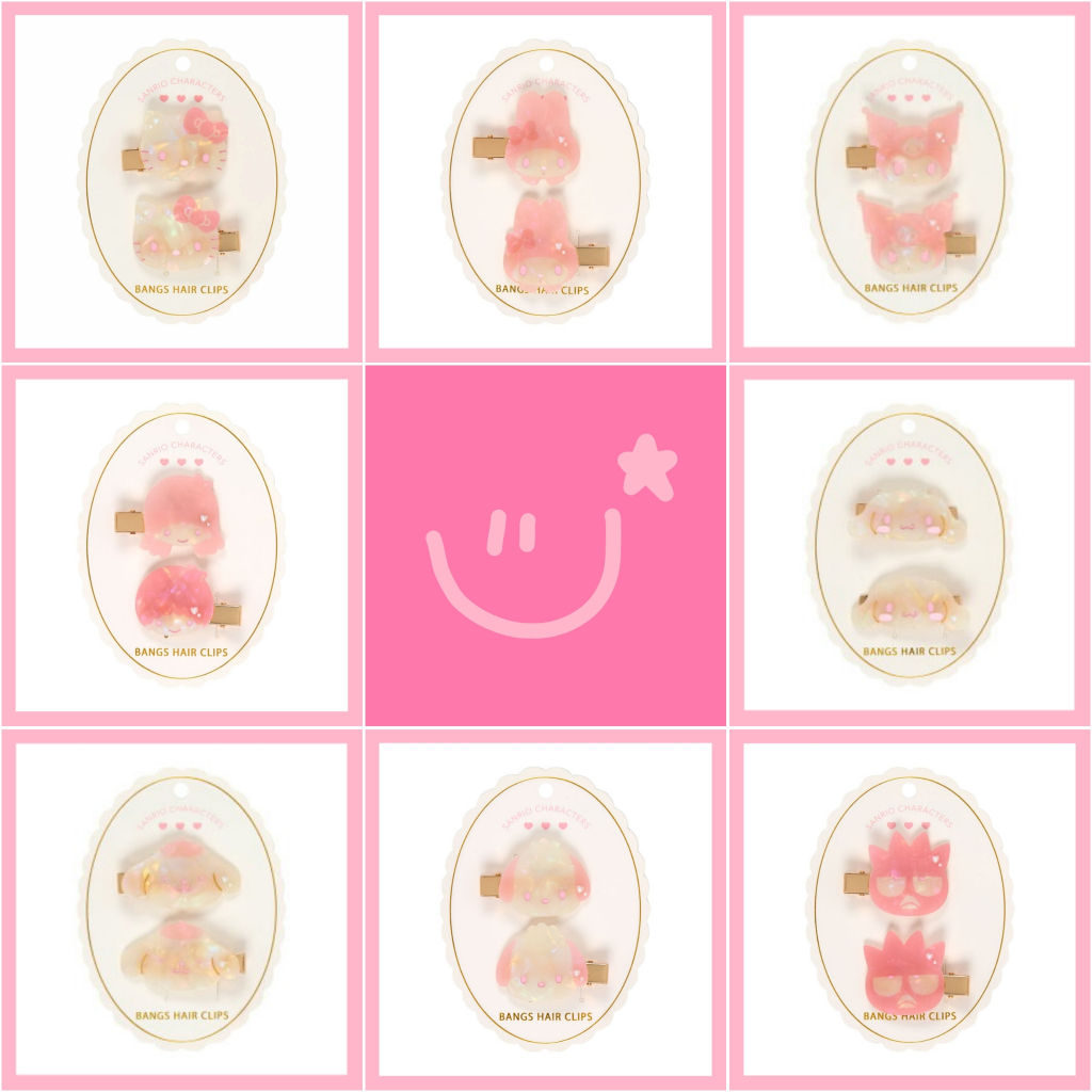 💜 แท้ 100% ส่งด่วน ส่งทันที กิ๊บ Sanrio hair clip 💚 กิ๊บติดผม กิ๊บเพชร Sanrio Baby Pink