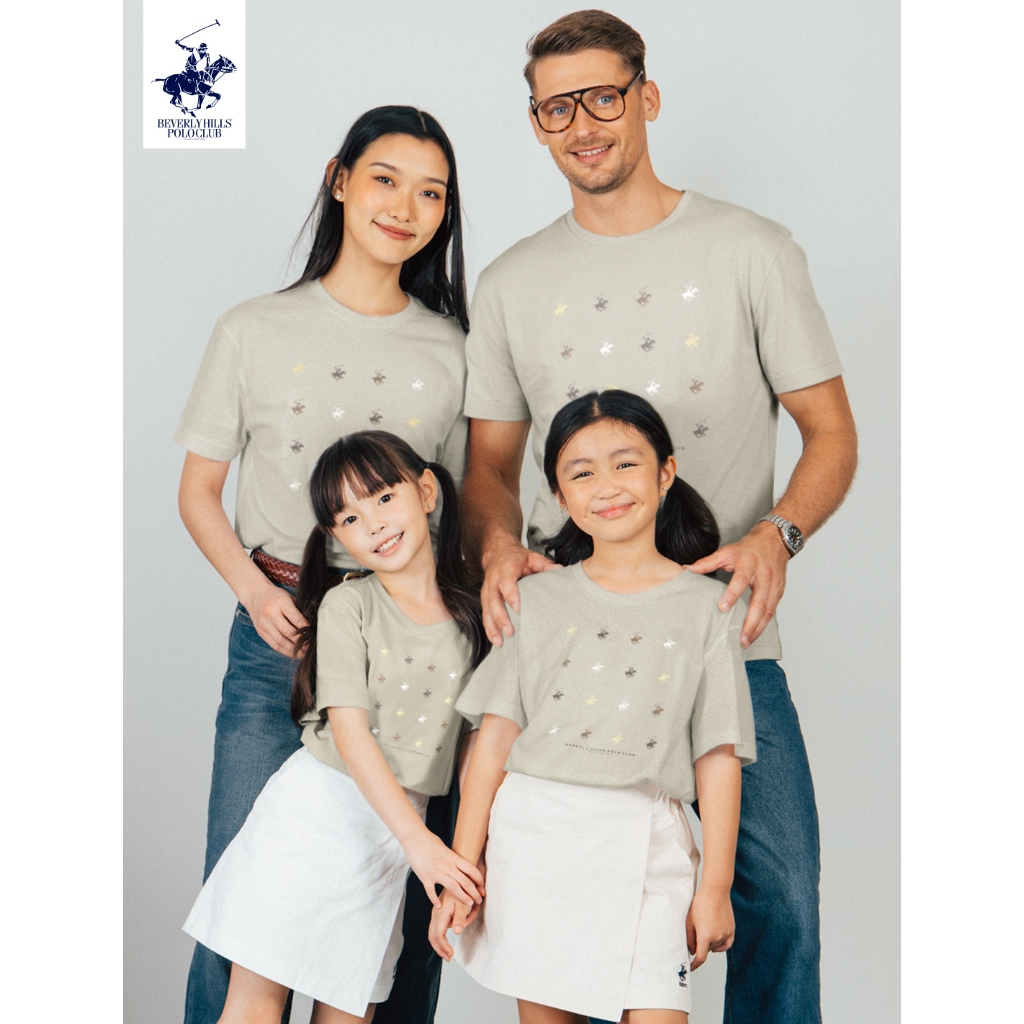 BEVERLY HILLS POLO CLUB  เสื้อยืดคอกลมแขนสั้น Family SET รุ่น BNSG114 และ KNSG114