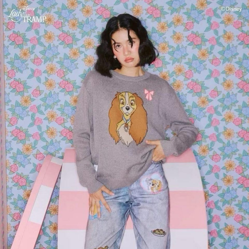 New พร้อมส่ง กางเกงยีนส์&เสื้อ endless ลายเลดี้ ของสีผ้าหนานุ่มน่ารักมากนะคะ