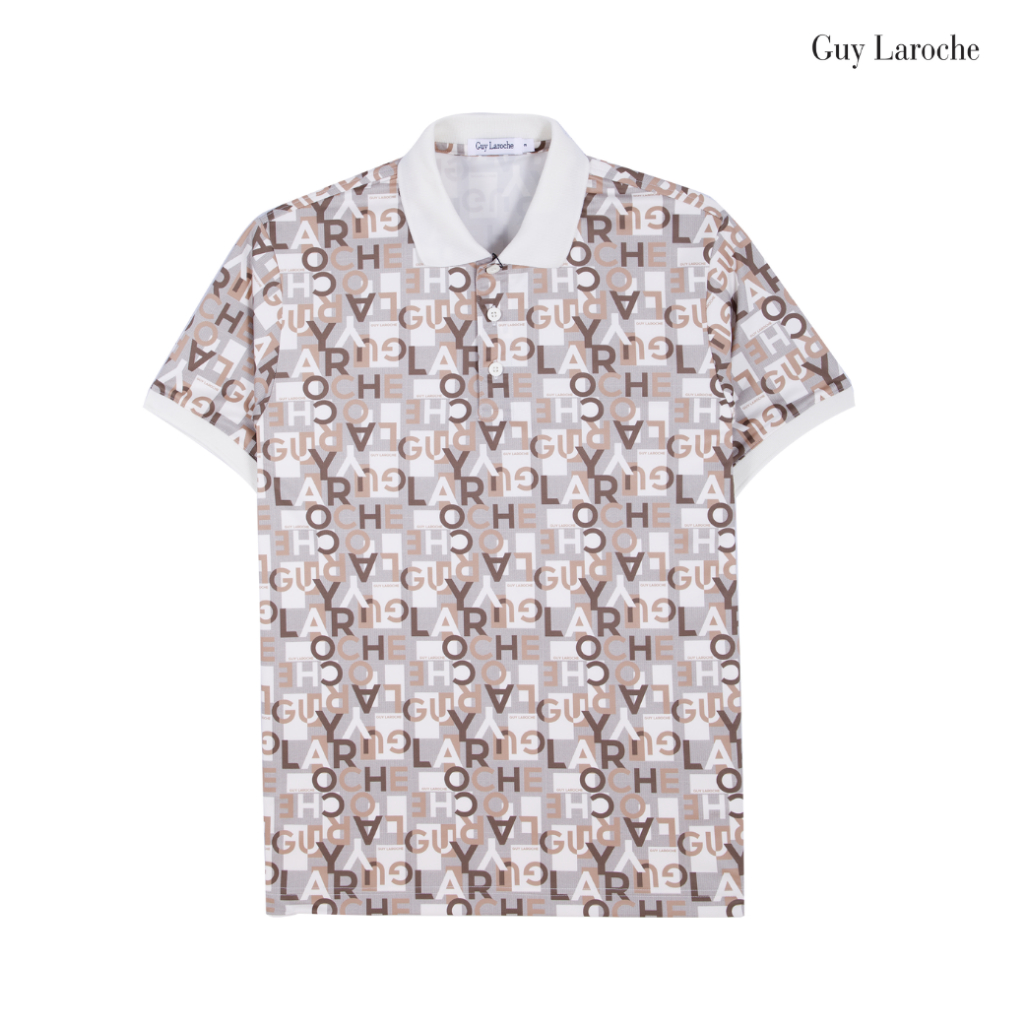 Guy Laroche เสื้อโปโลแขนสั้น เนื้อผ้าPolyester สีครีม ทรง Extra FIT รุ่น BKL7309W5CR