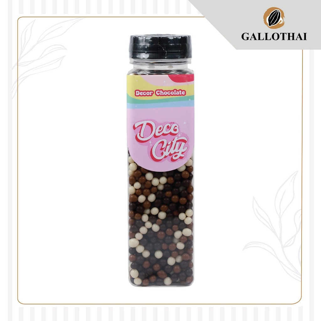 Chococity ข้าวพองเคลือบช็อกโกแลต สี Classic Mix  Rice Crispies สำหรับตกแต่งเค้กและเครื่องดื่ม กระปุกใหญ่สุดคุ้ม 150 กรัม