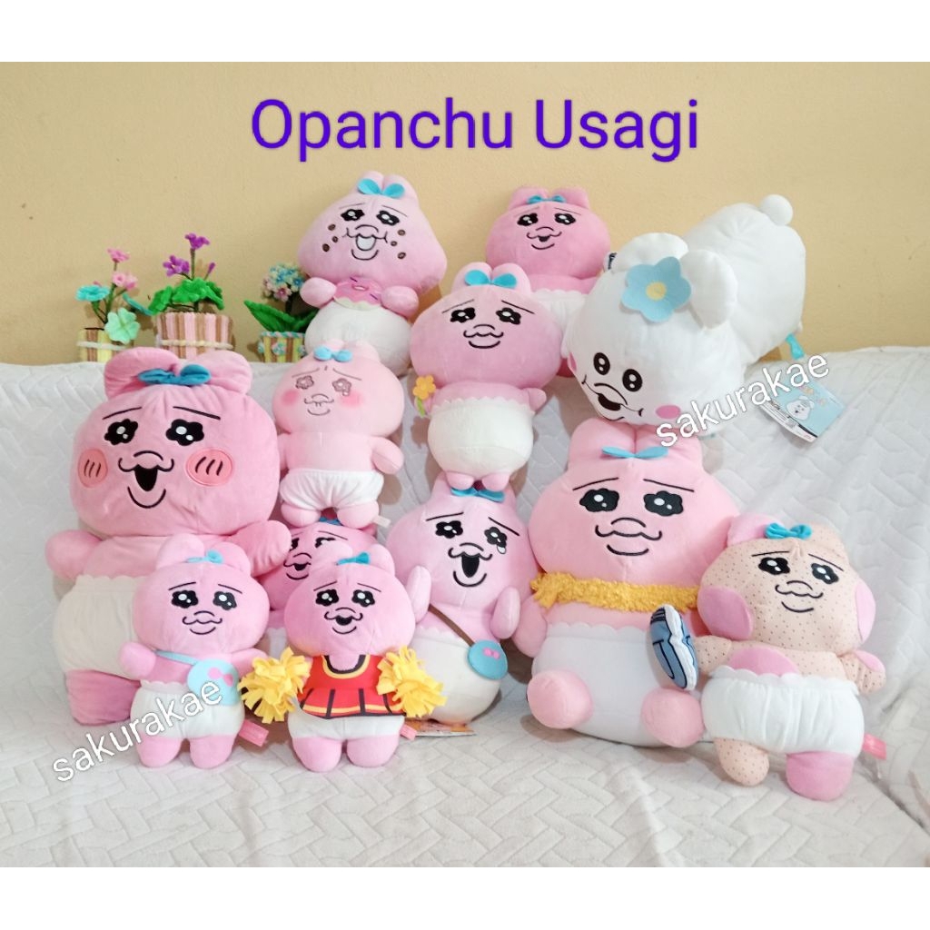 (พร้อมส่ง) ตุ๊กตาโอปันจู โล๊ะช็อป/มือสองคัดเกรด โอปันซู Opanchu Usagi face ลิขสิทธิ์แท้ ตุ๊กตาผ้า นำเข้าญี่ปุ่น