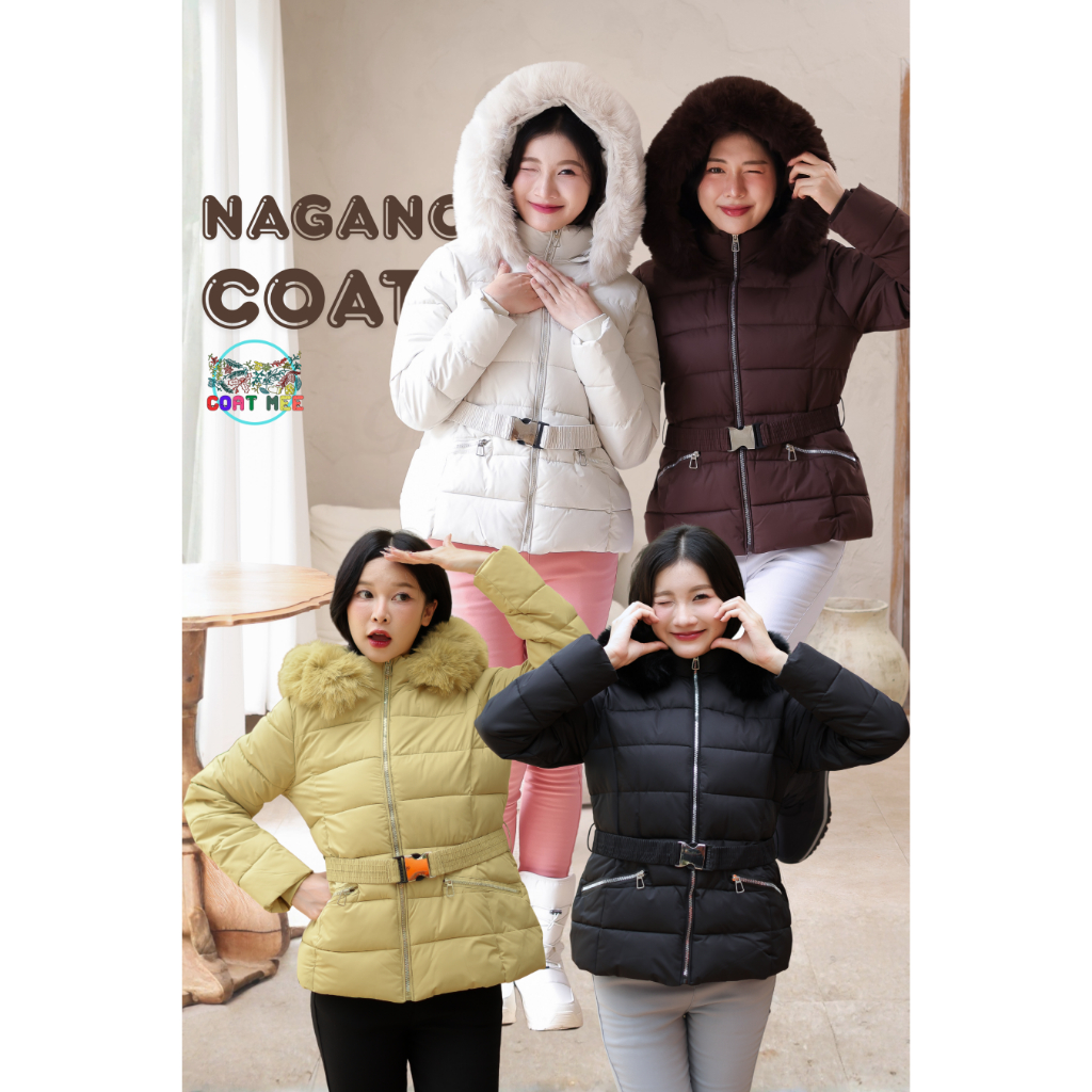 เสื้อโค้ทกันหนาว-10 องศา แบบสั้น มีฮู้ดพร้อมเฟอร์❄️CO203 NAGANO COAT