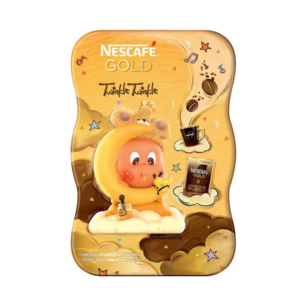 Nescafe Gold Festive Freeze Dried + Tin2025 100g เนสกาแฟโกลด์ กาแฟสำเร็จรูปชนิดหรีซดราย Twinkle Twin
