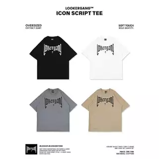LOOKERGANG™ — ICON SCRIPT TEE เสื้อยืดโอเวอร์ไซซ์