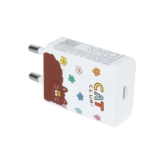 [Official] Rizz Fluffy 2in1 Charger Set 25W ชุดชาร์จลิขสิทธิ์แท้ลาย Fluffy omelet พร้อมสาย LN ไอโฟน รุ่น FO-WLC-01 (Cat)