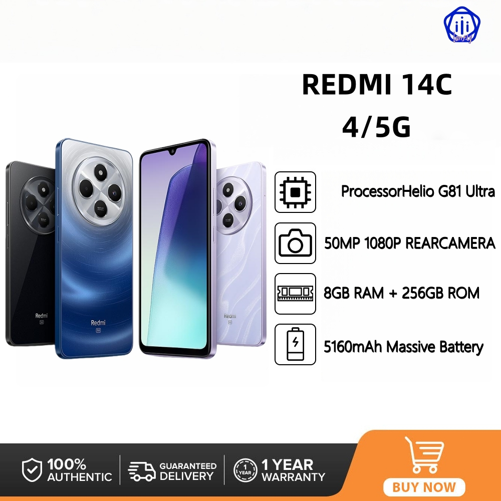 Redmi 14C 6.88-inch Display Helio G81 Ultra 50MP (8GB +256GB)5160mAh 4/5G สมาร์ทโฟน 90Hz หน้าจอ