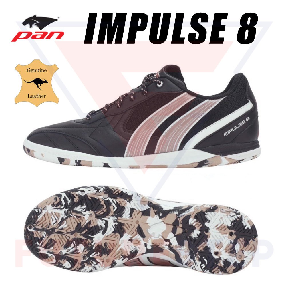 รองเท้าฟุตซอลหนังจิงโจ้ Pan Impulse 8 ตัวท๊อป Futsal Thailand สำหรับสนามพื้นเรียบ