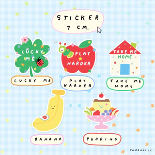 สติ๊กเกอร์แปะ โน๊ตบุ๊ค แมคบุ๊ค ไอแพด อื่น ๆ sticker 7 cm. for laptop macbook ipad 🍌🍎🍀