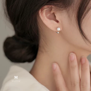 MEET💕พร้อมส่ง ต่างหูเงิน Miss Eunna ต่างหูมุก ต่างหูแฟชั่น ตุ้มหูผู้หญิง ต่างหูมุก ตุ้มหูเงิน