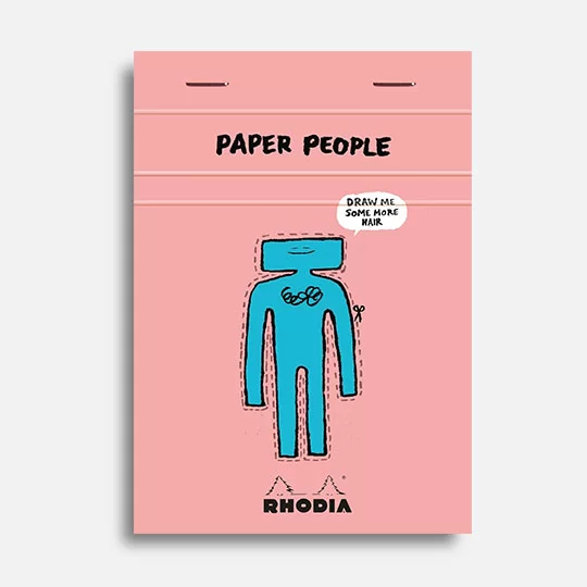 Rhodia N°13 stapled pad 90th anniv x Jean Jullien (C13390C) / สมุดฉีดแบบกริด N°13 ขนาด A6 ครบรอบ 90 ปี x Jean Jullien
