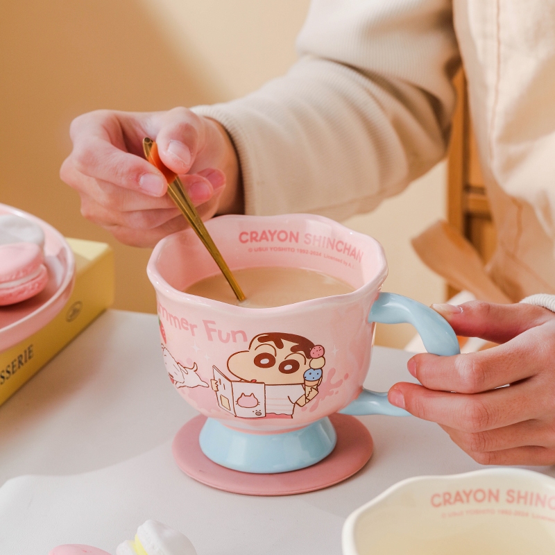 [ของแท้] Shinchan ชินจัง แก้วเซรามิก 360ml - แก้วดีไซน์เก๋ ๆ ใช้ได้ทั้งชาและกาแฟ กล่องสวย ส่งฟรี - รูปที่ 7