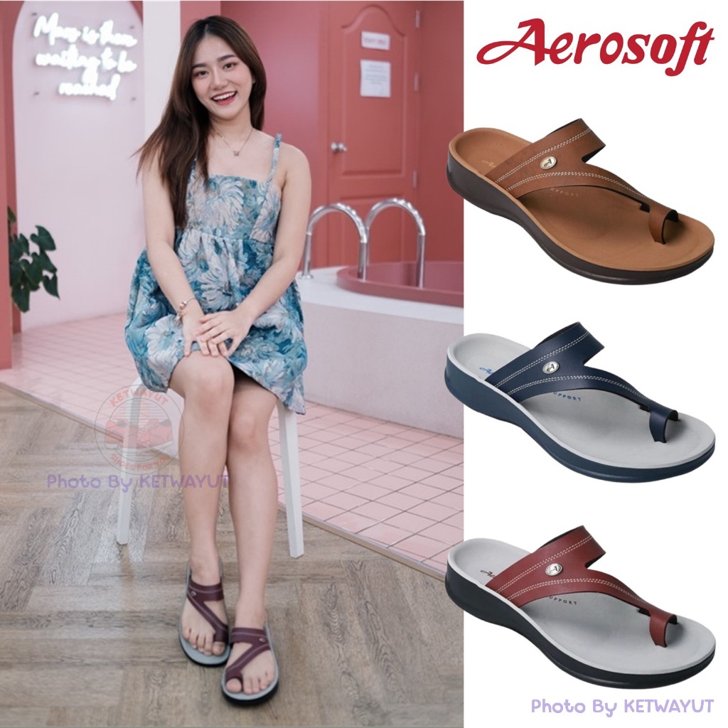 Aerosoft รองเท้าแตะแบบสวม รองเท้าแตะแฟชั่น ผู้หญิง Aerosoft FW8462