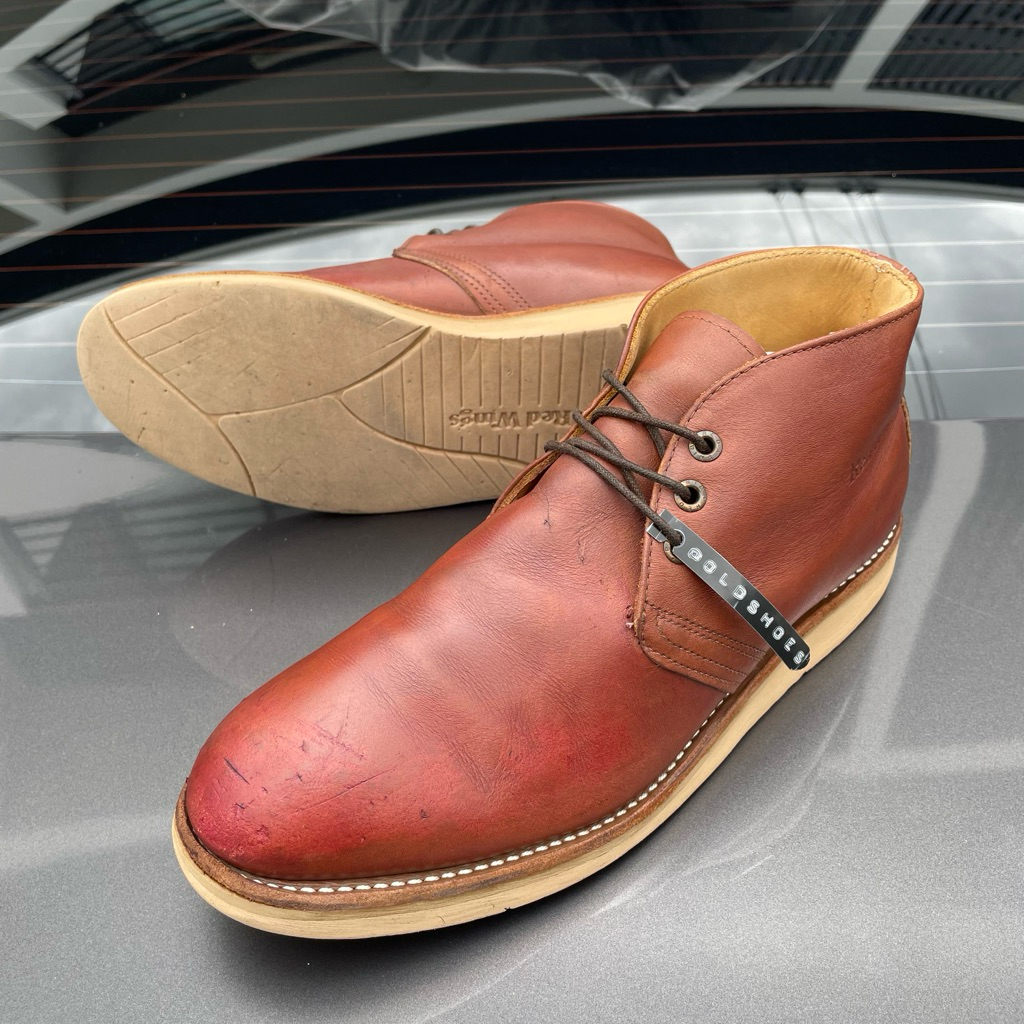 (แท้/มือสอง) ส่งฟรี 9.5Us 27Cm 42eu รองเท้า Redwing Work รุ่น 595Traction Tred Chukka Soft Boot USA