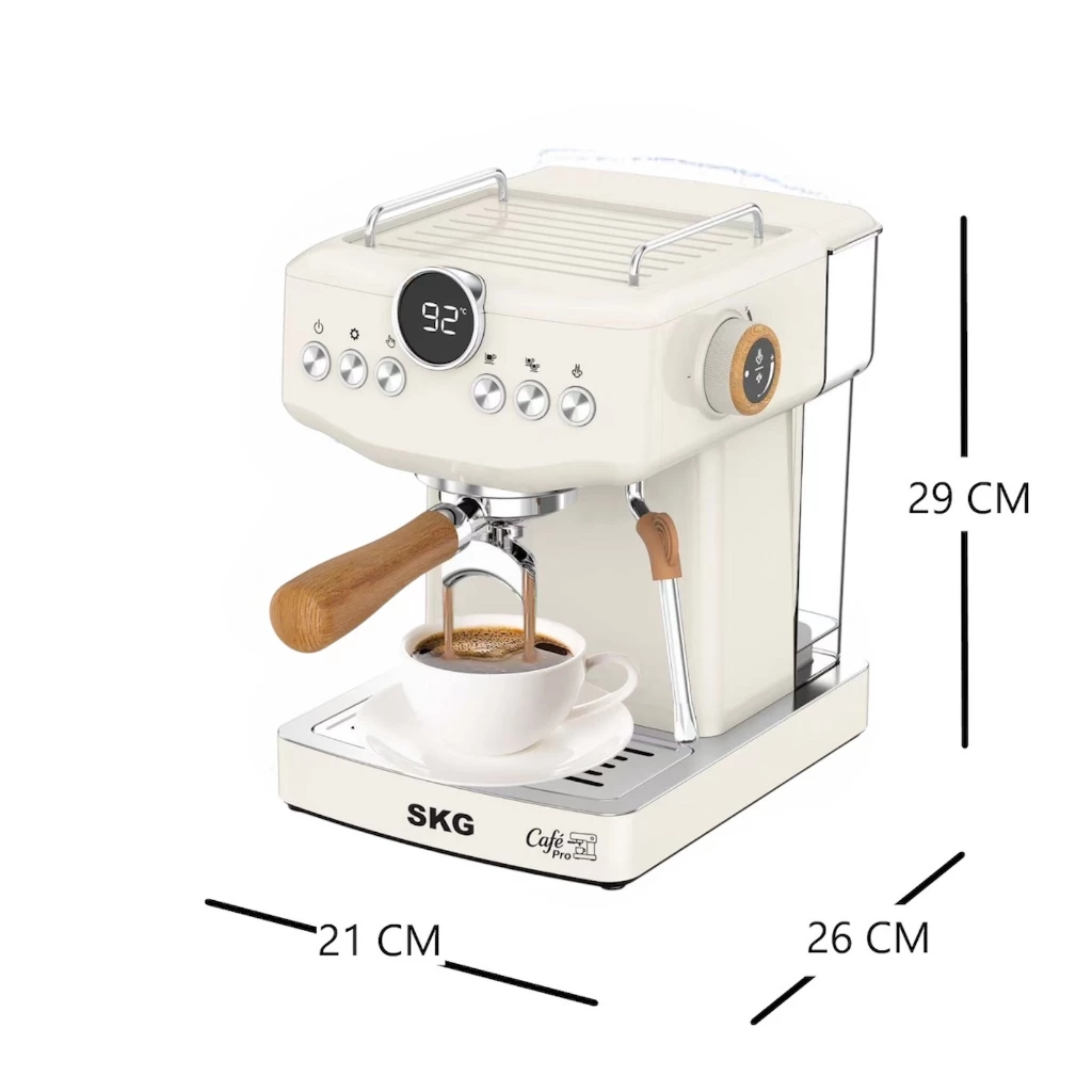 SKG เครื่องชงกาแฟสด SK-1202 ก้านชง 58 มม. กำลังไฟ 1350W สามารถตั้งอุณหภูมิในการชง และสตีม รับประกัน 1 ปี thumbnail 7