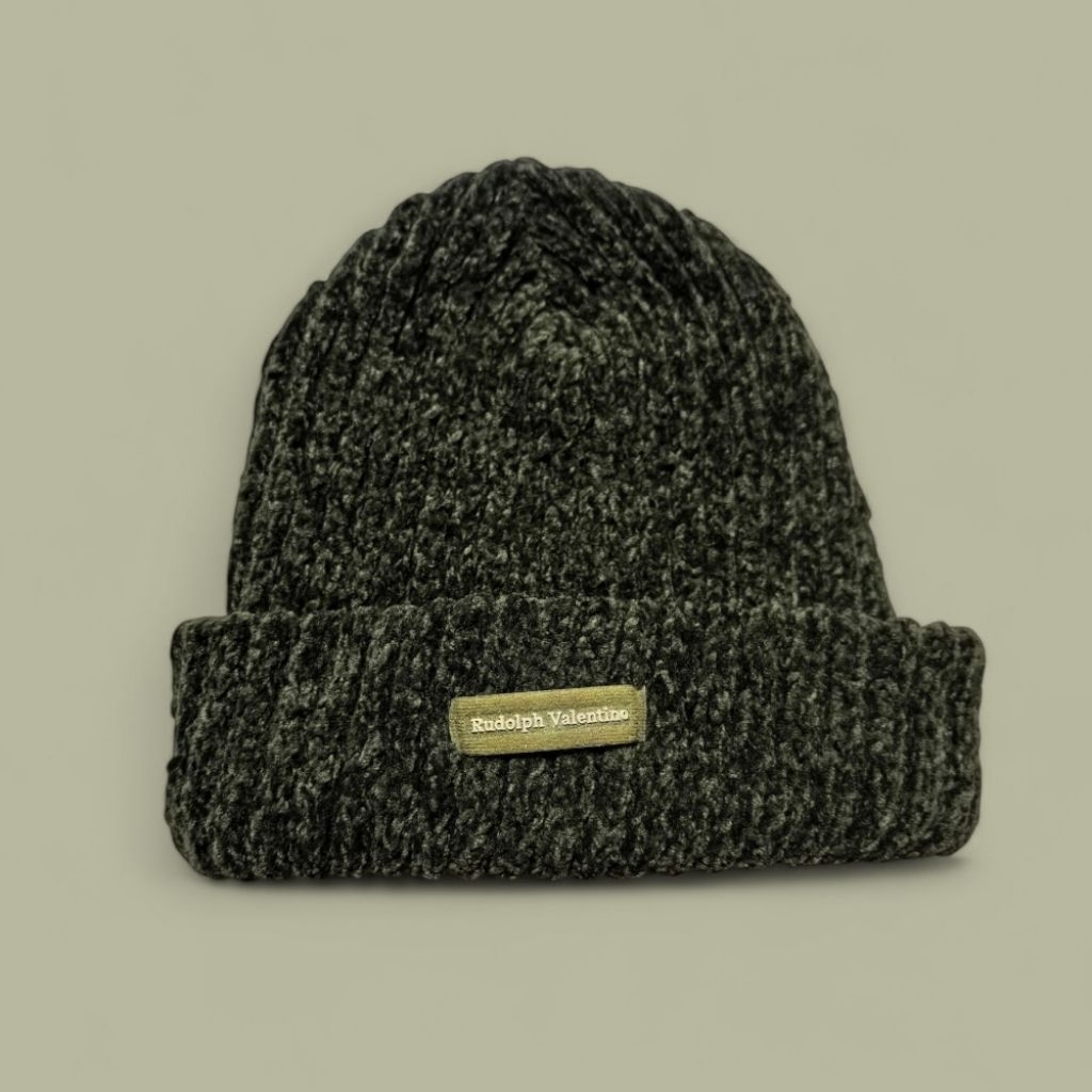 Rudolph Valentino หมวกไหมพรม กันหนาว สีเขียว มือสอง