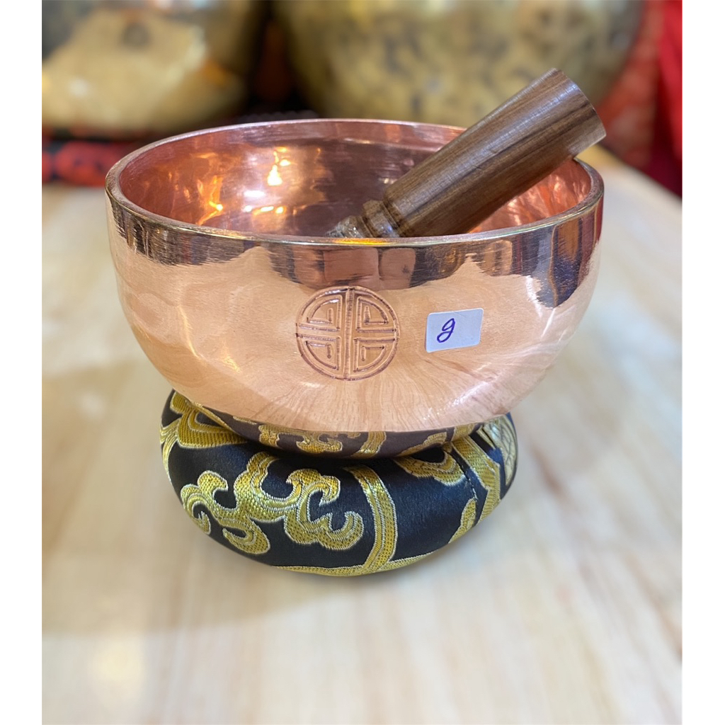 Fullmoon Singing bowl pink gold color พร้อมส่งในไทย(12-12.5cm)