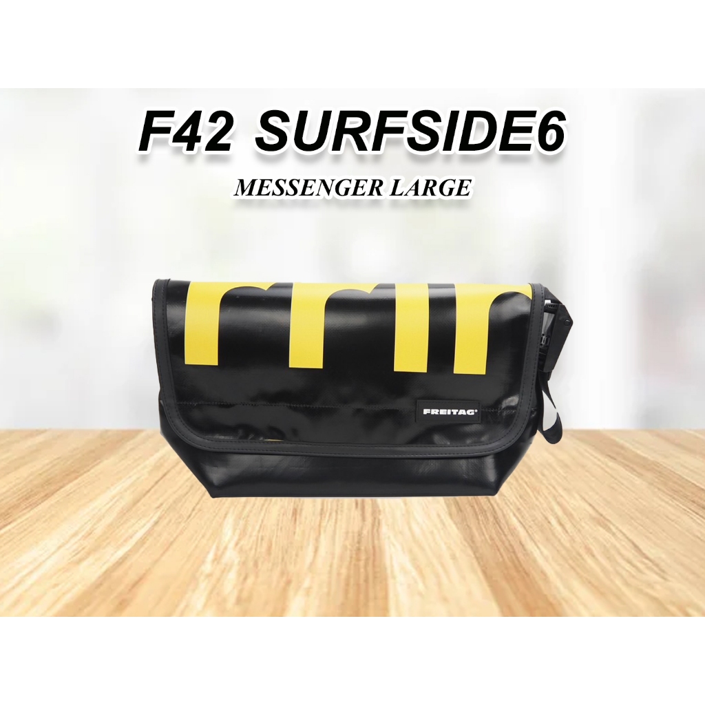 กระเป๋า FREITAG รุ่น F42 SURFSIDE6 (ผ้าดำ-สกรีนเหลือง rrir) มือ1