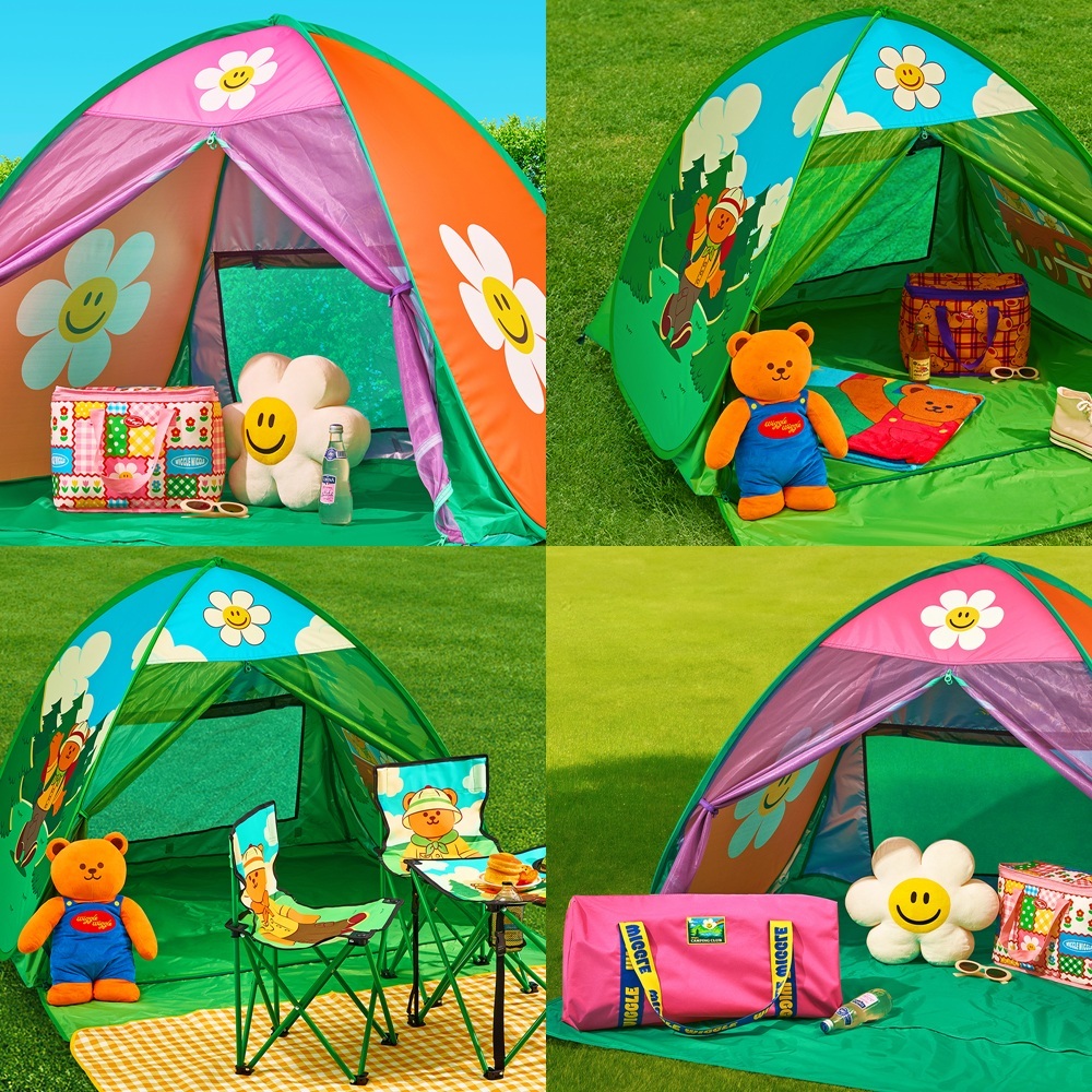 ( พร้อมส่ง ) Wiggle Wiggle Pop Up Tent Set เต้นท์พกพา มี 2 ลาย