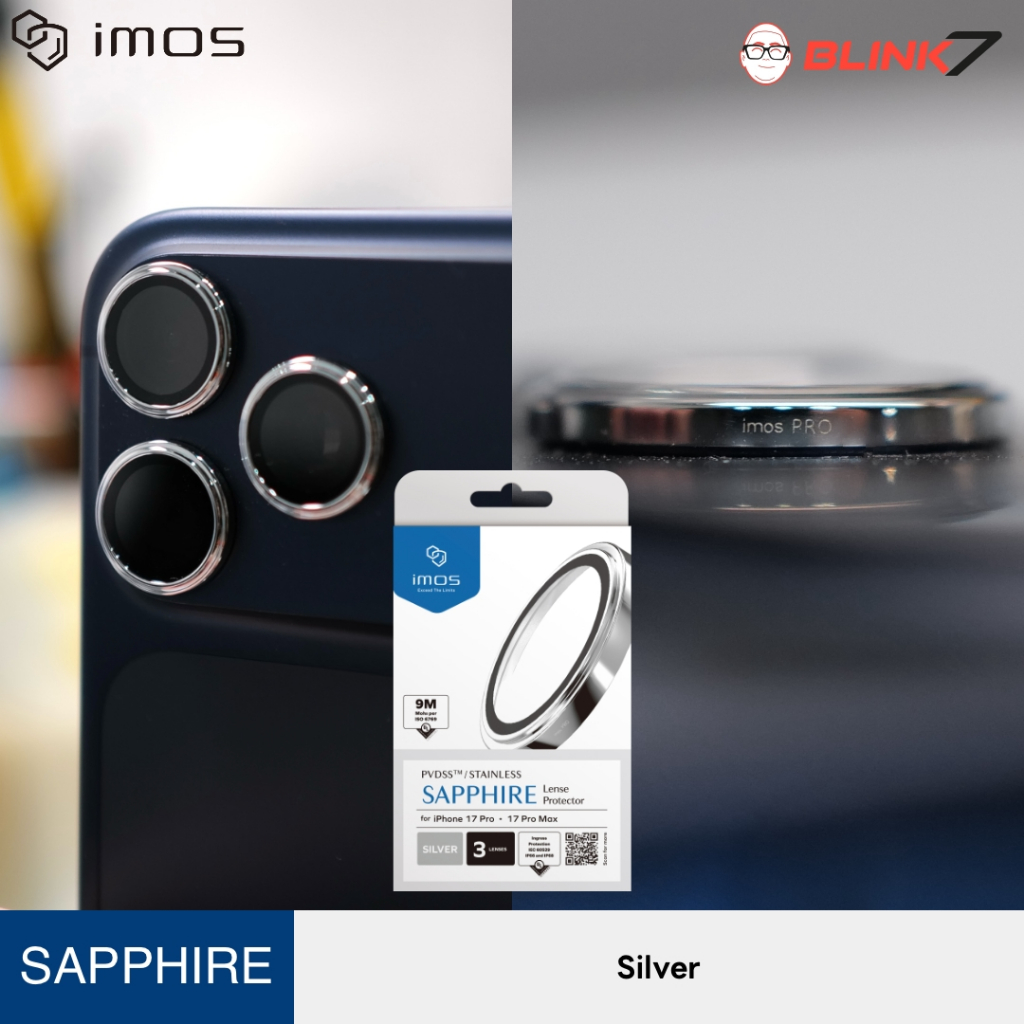 กระจกกันเลนส์กล้อง iMos Sapphire iPhone 17 Pro | 17 Pro Max ของแท้ ติดง่าย รูปที่ 7