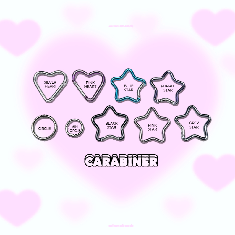 Carabiner 𐙚 คลิป,ห่วงคล้องพวงกุญแจ สำหรับกระเป๋า ,เป้