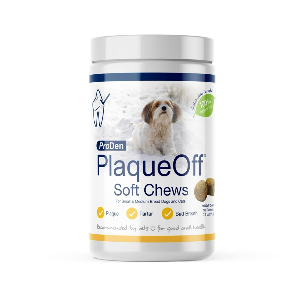 อาหารเสริมสำหรับสุนัข ProDen PlaqueOff Soft Chews For Small & Medium Breed Dogs ขนาด 90 เม็ด