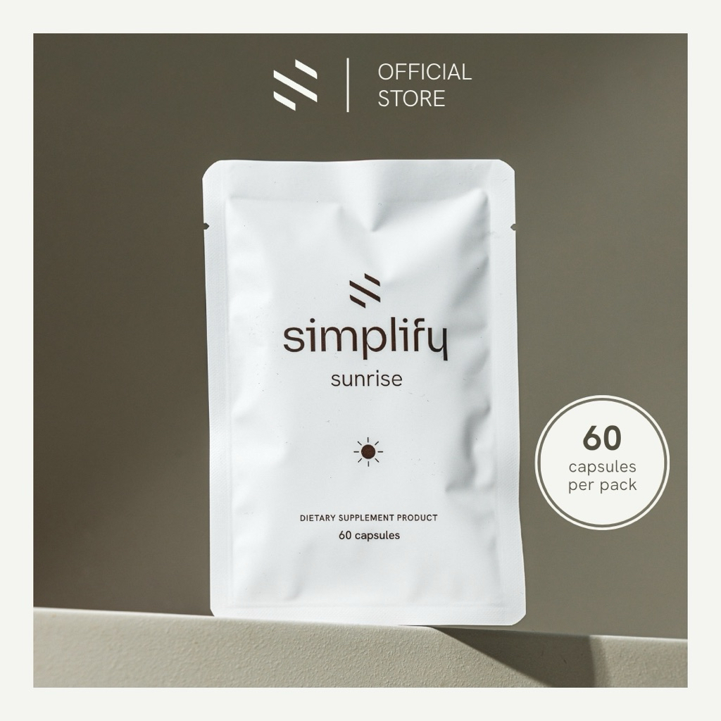 Simplify Sunrise [ซอง refill 60 แคปซูล] วิตามินรวม สูตรเช้า 60 แคปซูล เพิ่มพลังงาน ภูมิคุ้มกัน ลดความเครียด