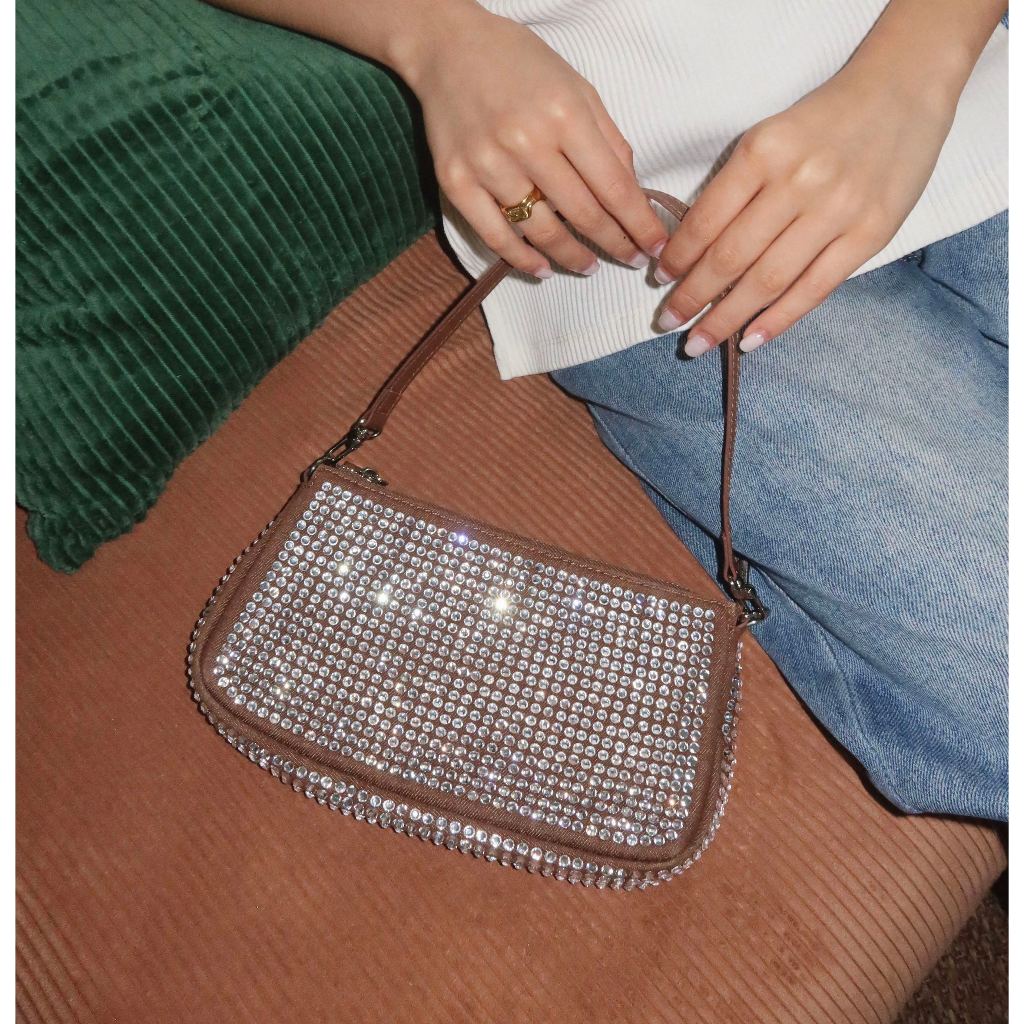 NEW! PENNE culture | "Joy" Bag Collection | กระเป๋าเพชรคริสตัลสุดวิ้งค์ ติดแกลม สายถอดได้