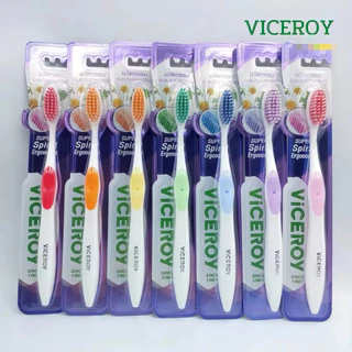 แปรงสีฟีน ViceroySuperSpiral ขนแปรงนุ่ม (คละสี 7 สี) แป้นม่วง package ใหม่