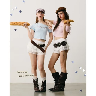 kome.offi (S-4XL) เสื้อปาดไหล่แขนสั้น รุ่น Komé wendy top