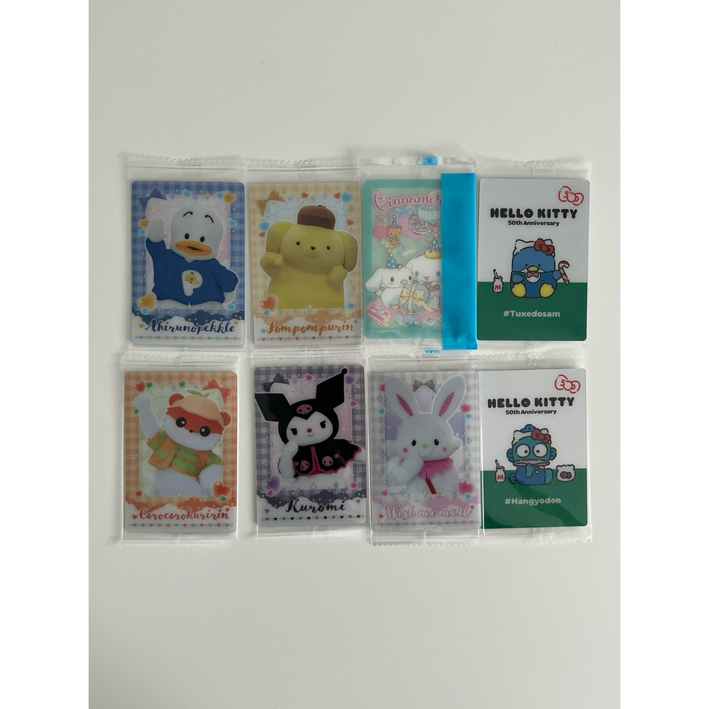 (พร้อมส่ง) - แท้จากญี่ปุ่นมือ 1 การ์ด Hangyodon Wish me mell Cinnamoroll Kuromi Pompom Tuxedo Sam Ahiruno Sanrio