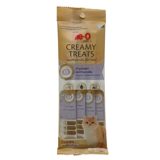 Me-O gold Meo creamy​ treats​ บรรจุ 1ห่อ (15g*4ซอง) ขนมแมวเลียสูตรดูแลสุขภาพ