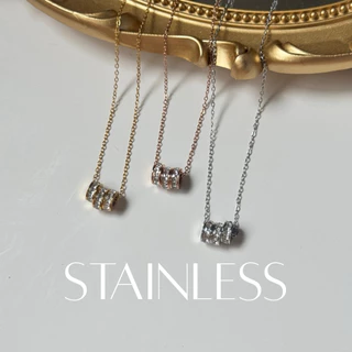 TROPHIES.CO - Gem garden necklace สร้อยคอห่วงเพชร สร้อยคอเพชร สร้อยคอมินิมอล