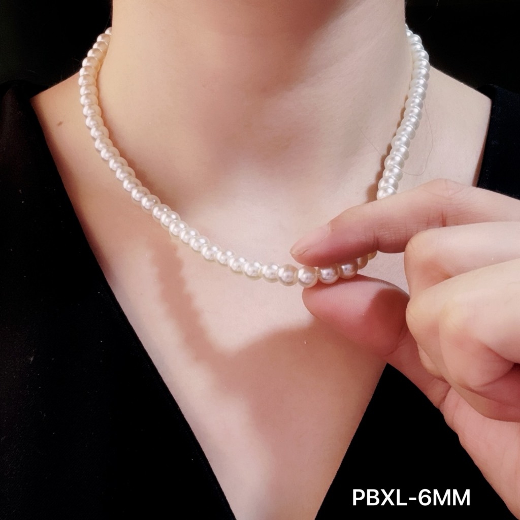 สร้อยคอไข่มุก ดีไซน์เรียบหรู แมทซ์กับชุดง่าย ไข่มุกมี3ขนาด