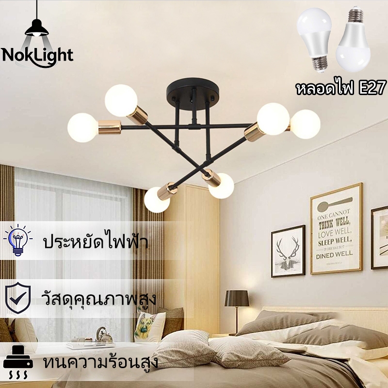 สไตล์โมเดิร์น ไฟแต่งห้อง ไฟเพดาน โคมไฟ LED ทองโคมไฟเพดานสร้างสรรค์ที่เรียบง่าย, ไฟ LED สไตล์อุตสาหกรรม, โคมไฟตกแต่งห้อง