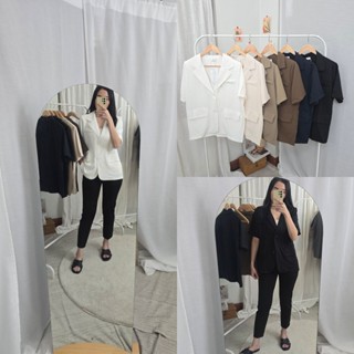 [ AS1 ] BLAZER เสื้อสูทแขนสั้น เสื้อสูท