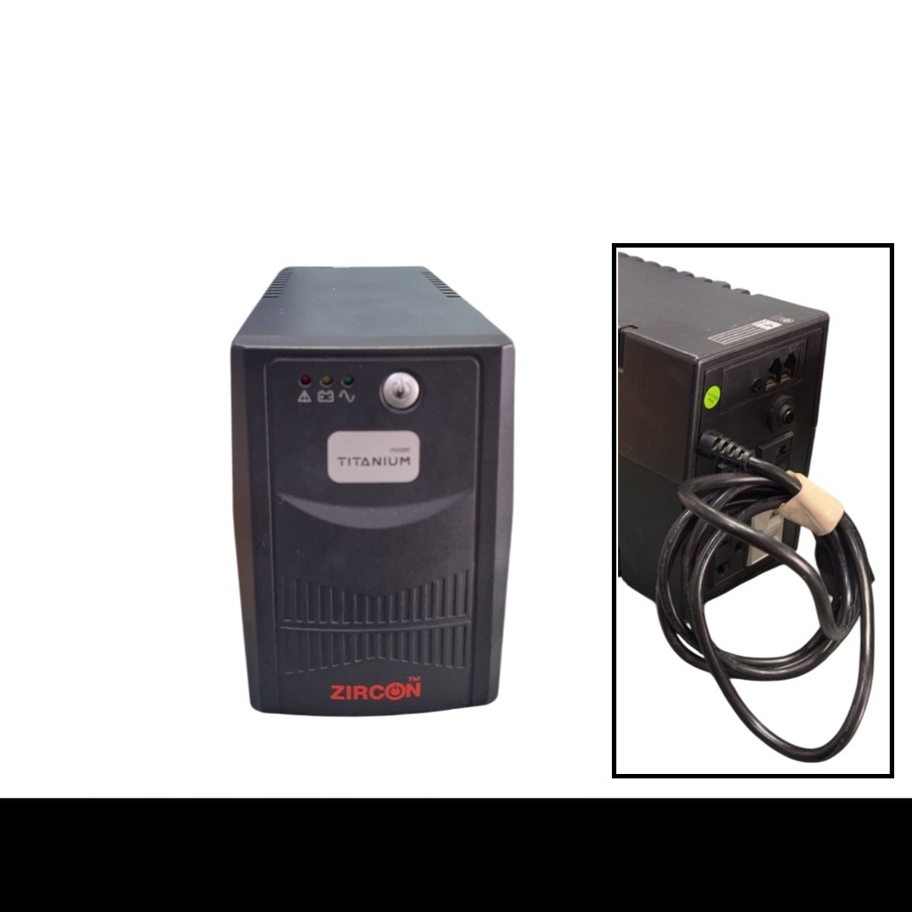 ZIRCON เครื่องสำรองไฟ รุ่น Titanium 850va/425w มือสอง (แบตเตอรี่ ใหม่)