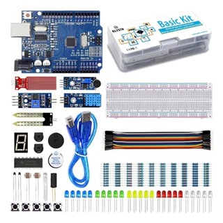 KLYSTR Basic Starter Kit สําหรับ Arduino Uno R3 พร้อมรหัสกวด…