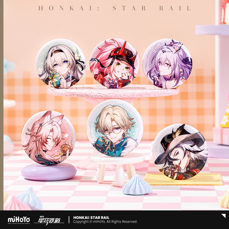 [ พร้อมส่ง / Official ] Honkai Star Rail Cosmic Candy Badge ฮงไค สตาร์เรล เข็มกลัด Ruan Mei Aventurine Castorice March