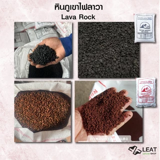 หินภูเขาไฟลาวา Lava Rock 5กก. หินภูเขาไฟ ลาวาดำ-ลาวาแดง ผสมดินปลูก โรยหน้า รองตู้ปลา Leat grow