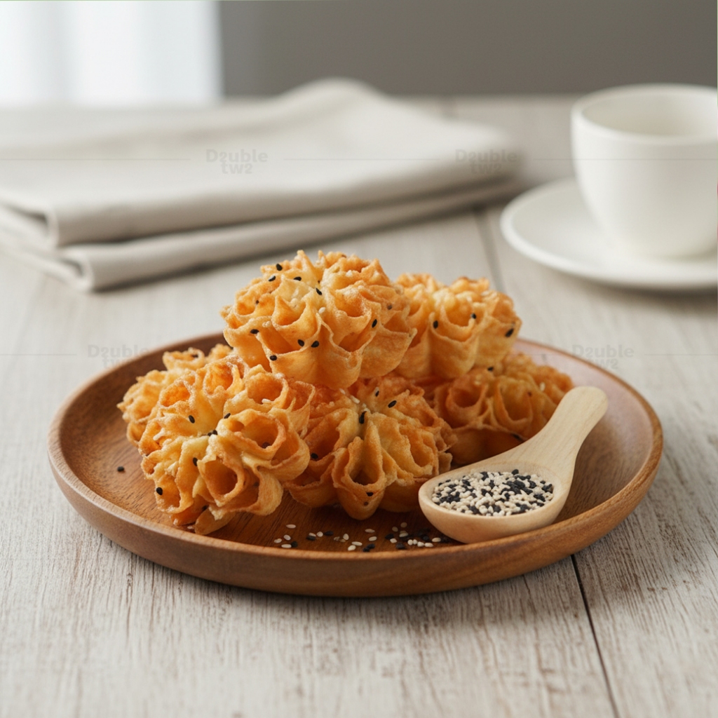 แป้งขนมดอกจอก ช้างสามเศียร 1000 กรัม - กรอบอร่อย หอมมัน สีสวยน่าทาน เนื้อกรอบฟู ไม่อมน้ำมัน - รูปที่ 2