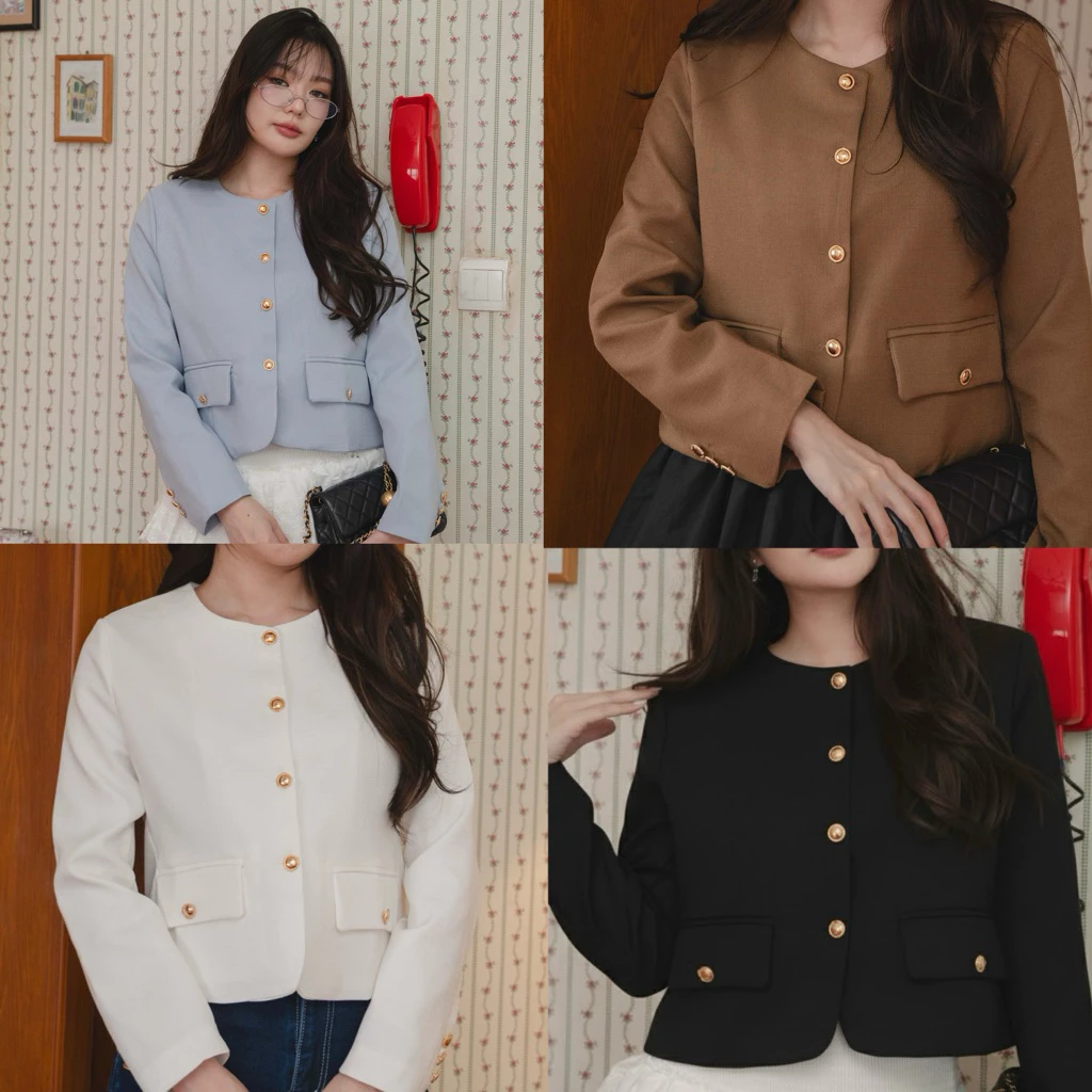 Bailey Blazer เสื้อคลุมแขนยาว อก32-46 ใส่ได้ Blazer สาวอวบ กระเป๋าใช้ได้จริง ทรงสวย มีซับในทั้งตัว ผ้าคอตตอนลินิน