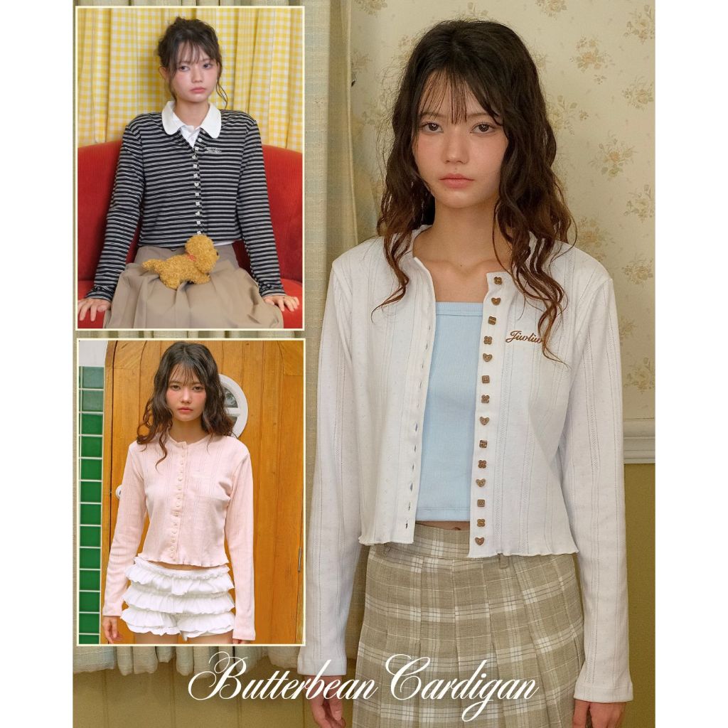 Jiwliw | Butterbean Cardigan เสื้อแขนยาวคาดิแกน ดีเทลกระดุม
