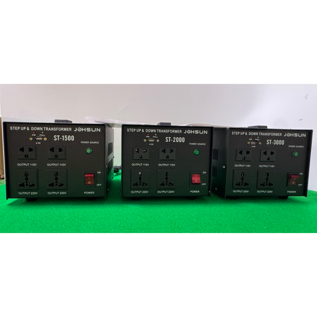 หม้อแปลงไฟฟ้าแบบ Step Up & Down 220v<=>110vรุ่น ST-1500/2000/3000(มีช่องUSB)