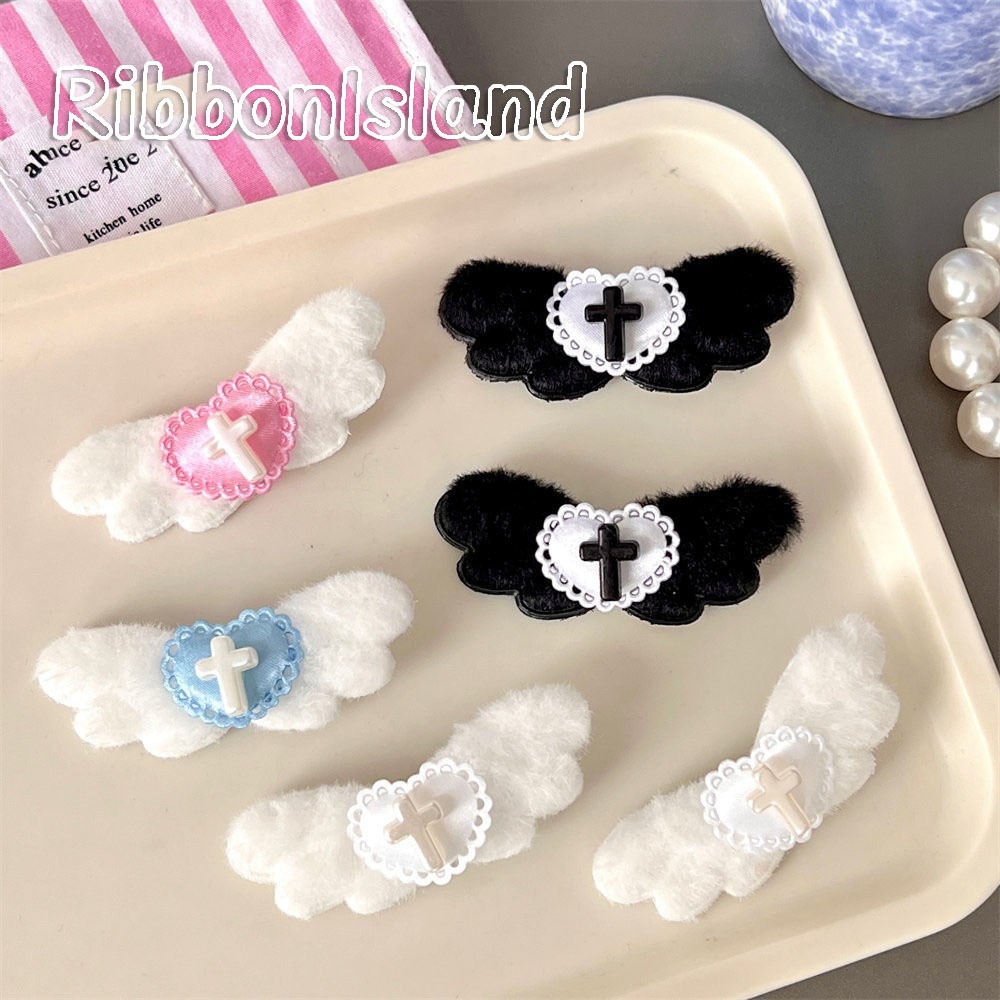 RibbonIsland กิ๊บติดผม bangs clip สไตล์เกาหลี น่ารัก ขนาดเล็ก y2k ins แฟชั่น หวาน คุณภาพสูง ปีก หลากสี ส่งเร็ว COD
