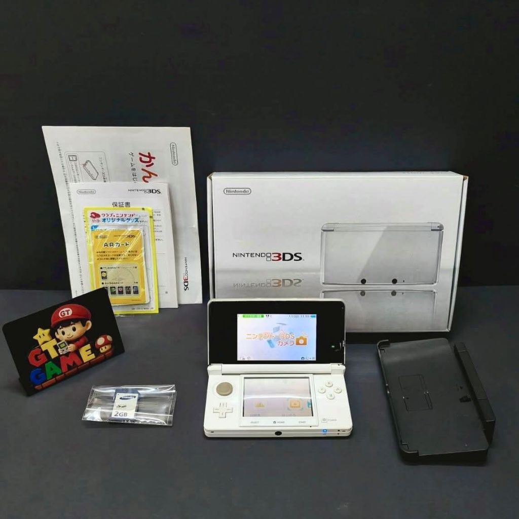 งานกล่อง Nintendo 3DS 🇯🇵 แท้ญี่ปุ่นNintendo 3DS (Crystal White) 🐻‍❄️📟
 ニンテンドー3DS クリスタルホワイト